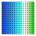 Op Art Gradient Polka Dots Blue Green White posters by CVADRAT Op Art Gradient Polka Dots Blue Green White posters