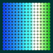 Op Art Gradient Polka Dots Blue Green White Posters