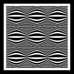 Op Art Lines and Spheres 01 - Black and White posters