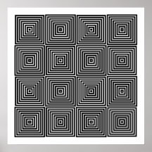 Op Art Only Symmetrical Shapes 10 Poster