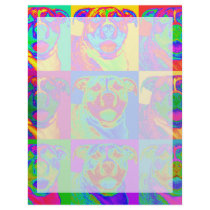 Op Art Pitbull Personalized Letterhead