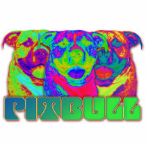 Op Art Pitbull Photo Cutouts