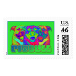 Op Art Pitbull Postage