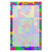 Op Art Pitbull Stationery Design