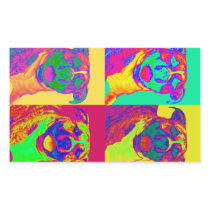 Op Art Pitbull Sticker