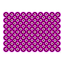 Op Art Thousand Eyes Purple White Black with Strok posters by CVADRAT Op Art Thousand Eyes Purple White Black with Strok posters