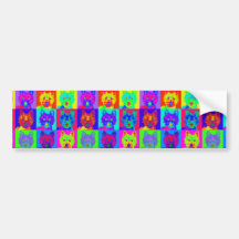 Op Art - West Highland Terrier Bumper Stickers