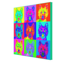 Op Art - West Highland Terrier Canvas Print