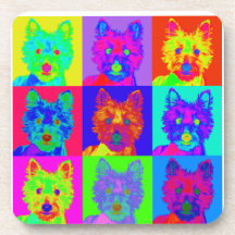 Op Art - West Highland Terrier Drink Coasters