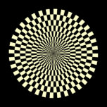 Op Art Wheel - Cream and Black posters