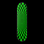 Op Art Wheel - Green and Black skateboards