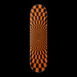 Op Art Wheel - Orange and Black skateboards