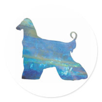 Opal Afghan Hound Stickers