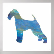 Opal Airedale Terrier Poster Print