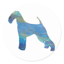 Opal Airedale Terrier Stickers
