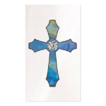 Opal & Diamond Jewel Cross Business Cards