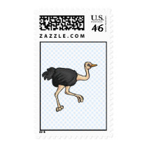 Opal Ostrich Postage Stamps