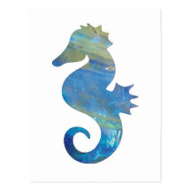 Opal Sea Horse Postcard