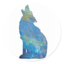 Opal Wolf Stickers
