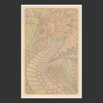 Opalescent sargassum dragon stationary stationery
