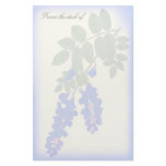 Opaque Blue Wisteria Vine Stationery