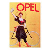 Opel Vintage Bicycle Poster 1900 posters