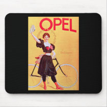 Opel - Vintage Bicycle Poster Art ( 1900 ) Mousepads