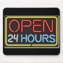 Open All Night mousepads by clarachandler Open All Night mousepads