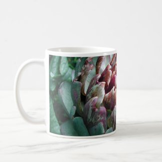 Open Artichoke Plant. Coffee Mugs