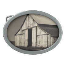 Open Barn.png Oval Belt Buckle