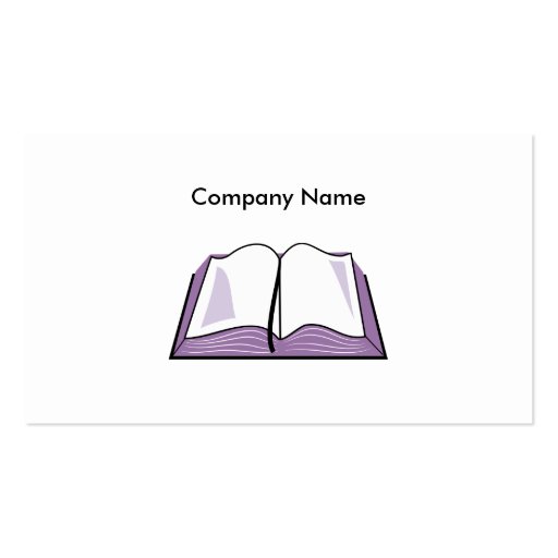 Open Bible, Company Name Business Card Template (front side)