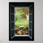 Open Blue Window Print