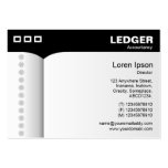 Open Book (accountancy) - Black Business Card