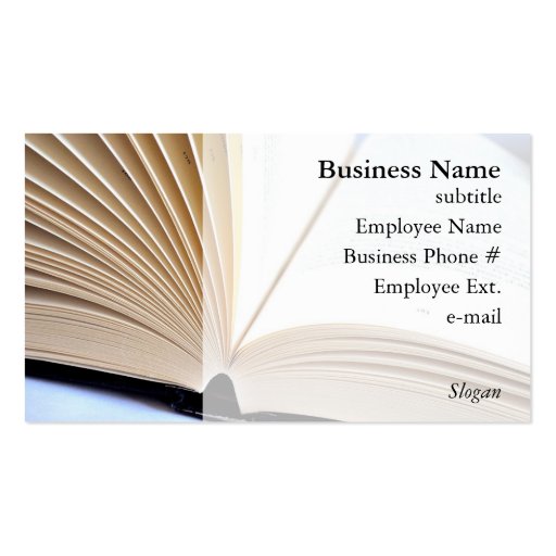Open Book Business Cards