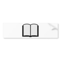 Open book icon bumper sticker