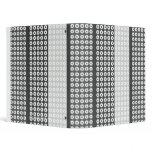 Open Circles Design Black & White Binder binders
