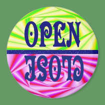 Open/Close Round Magnet by elenaind Open/Close Round Magnet