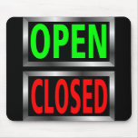 Open Closed Signs Vector Clipart Mousepad