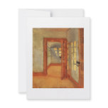 Open door sunny impressionist interior Anna Ancher Custom Invites