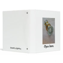 Open doors. binders