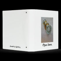 Open doors. binders