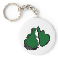 open empty guitar case green.png key chains