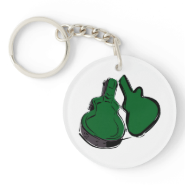 open empty guitar case green.png keychains