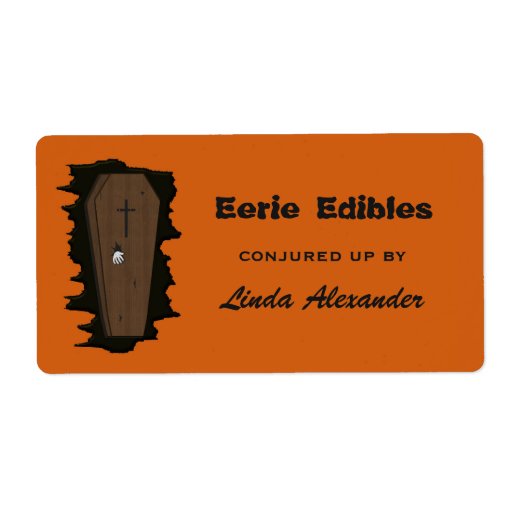 Open Grave Halloween Baking Labels