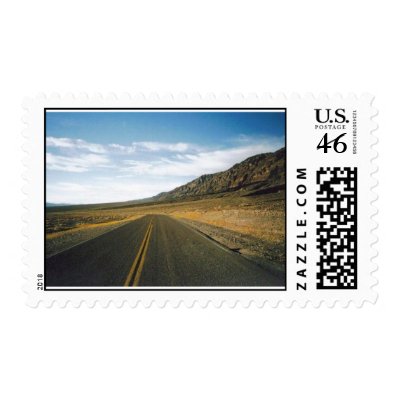 Open Highway- Death Valley Postage Stamp by quetzal323