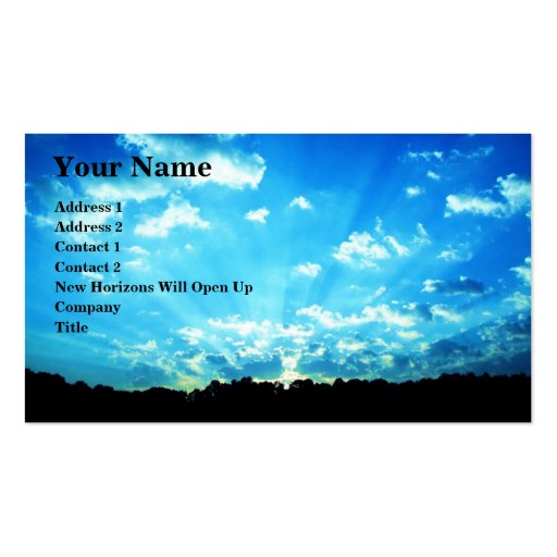 Open Horizons Business Cards (front side)