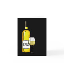 open house announcement : halftone wine greeting card