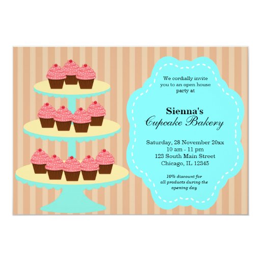 Open House Bakery business 5x7 Paper Invitation Card | Zazzle Open House Bakery business 5x7 Paper Invitation Card | Zazzle