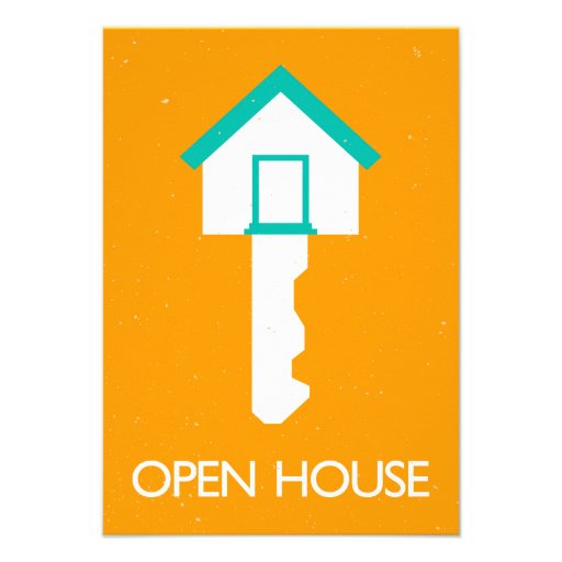 open house housekey custom invite