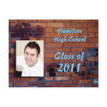 open house invitation - brick wall postcard